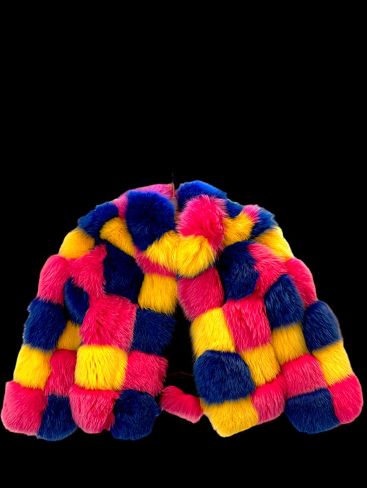 Children’s Checkered Fox Fur