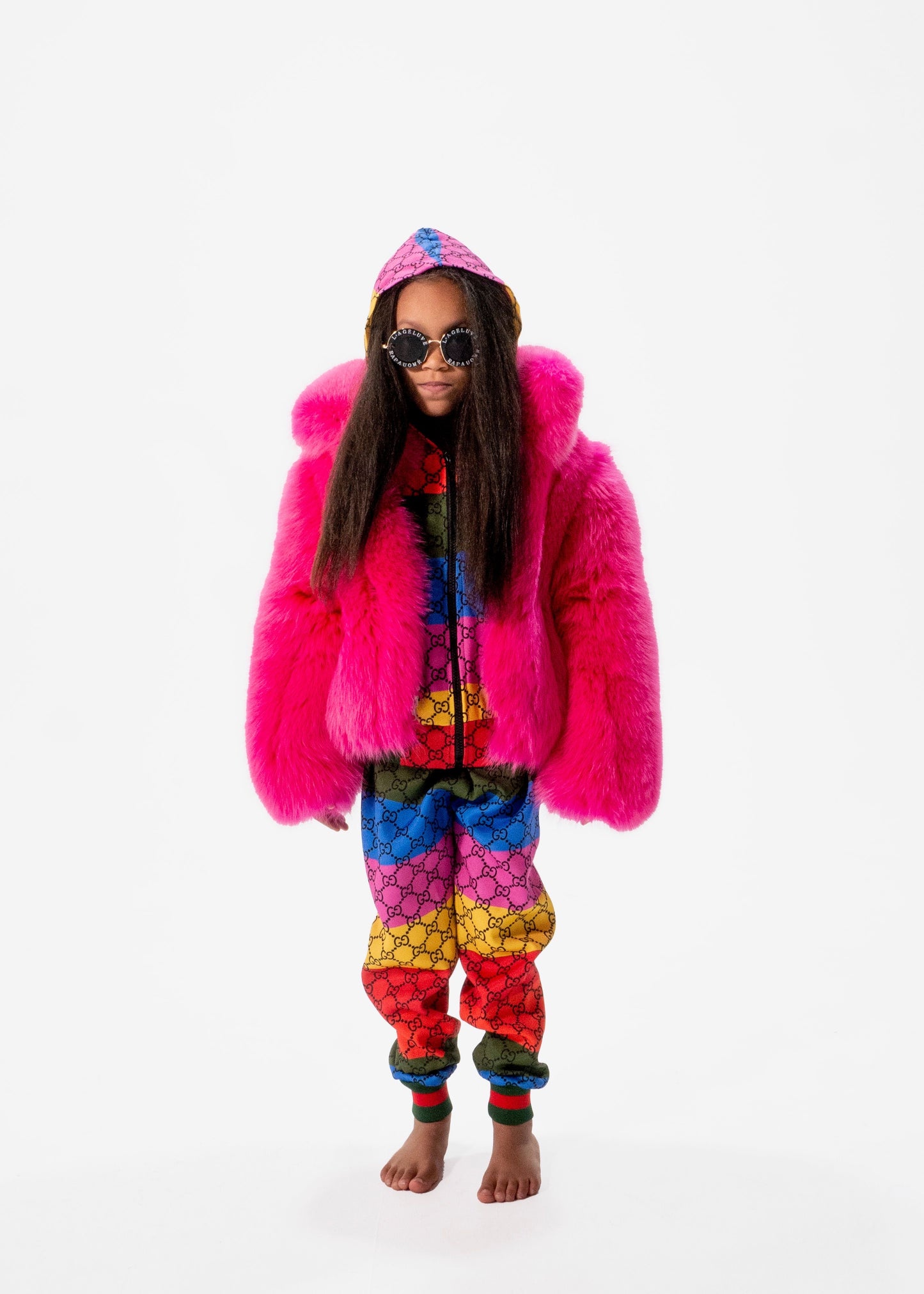 Kid’s Fuchsia Fox Fur