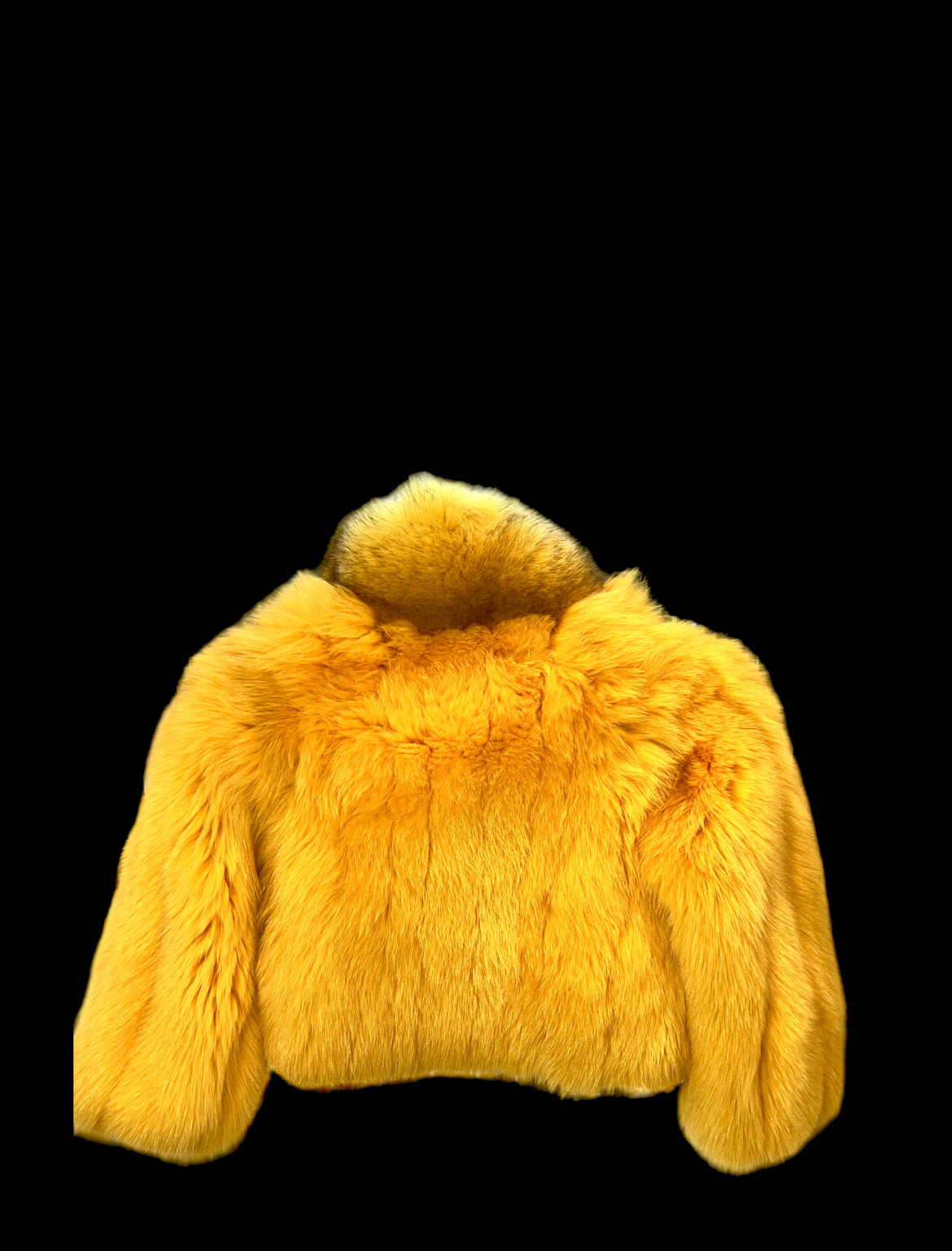 Kid’s Yellow Fox Fur - silver fox trim